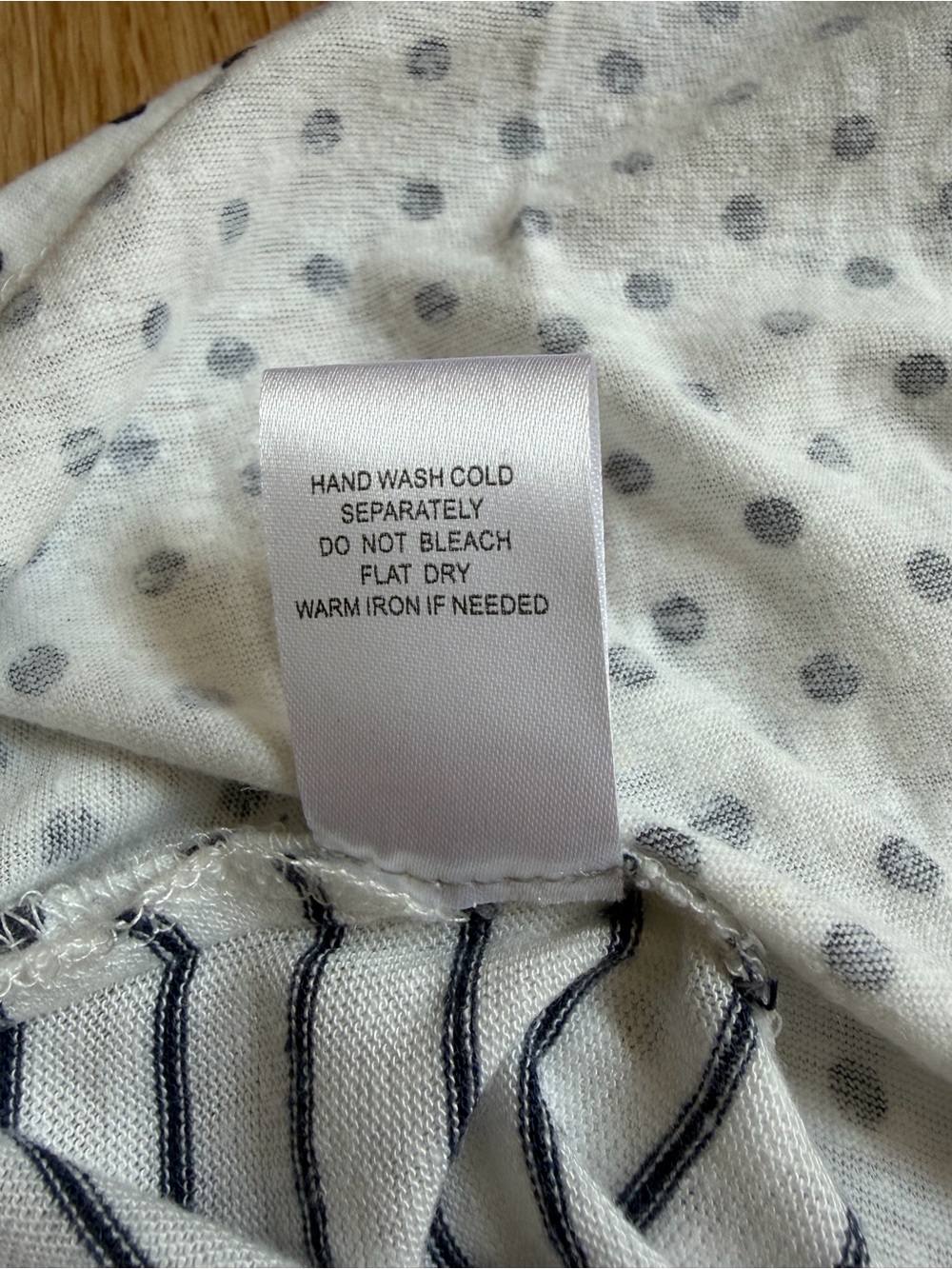 Daniel Rainn White Blouse Split Neck Black Polka Dots Stripes Sleeveless Large - Picture 11 of 11